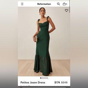 reformation emerald green bridesmaid dress